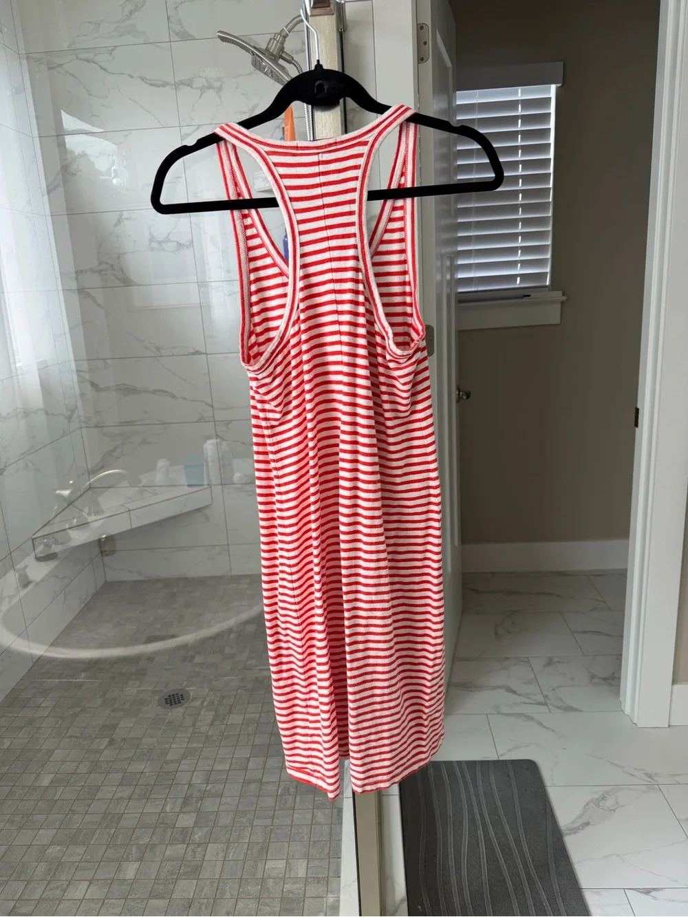 J. Crew Red and White Striped Tank Dress